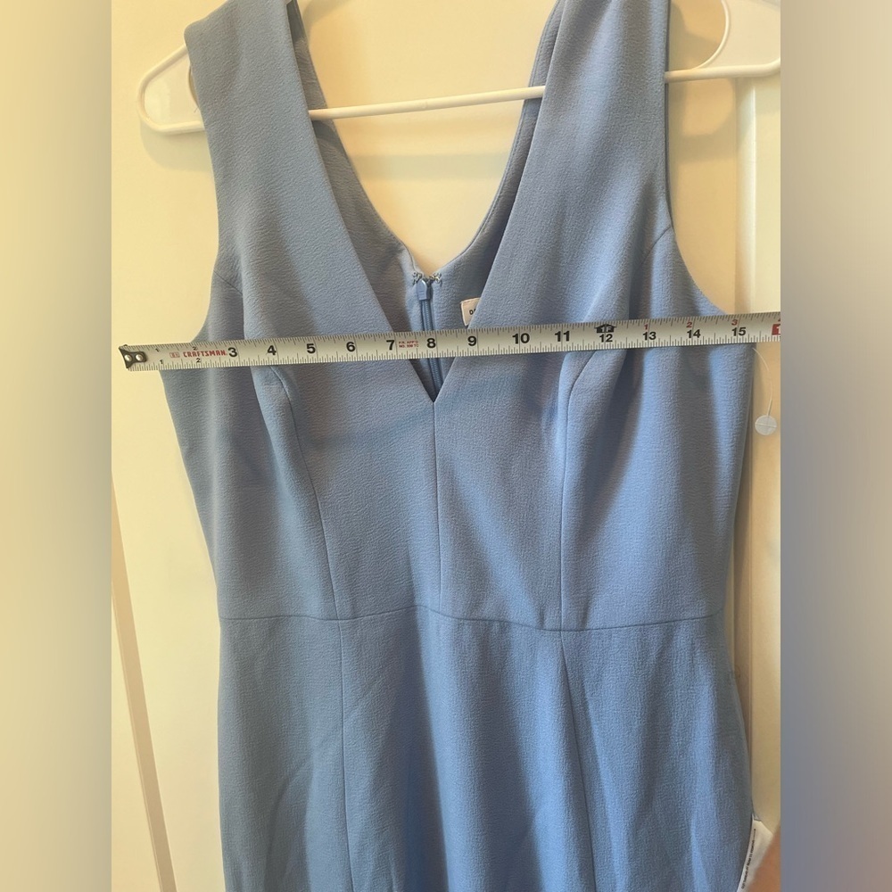 Dress the Population Powder Blue V-Neck Sleeveless Gown with Thigh Slit - Picture 7 of 10
